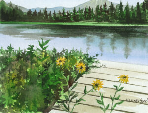 watercolor print by wendy webster good of summer in Maine