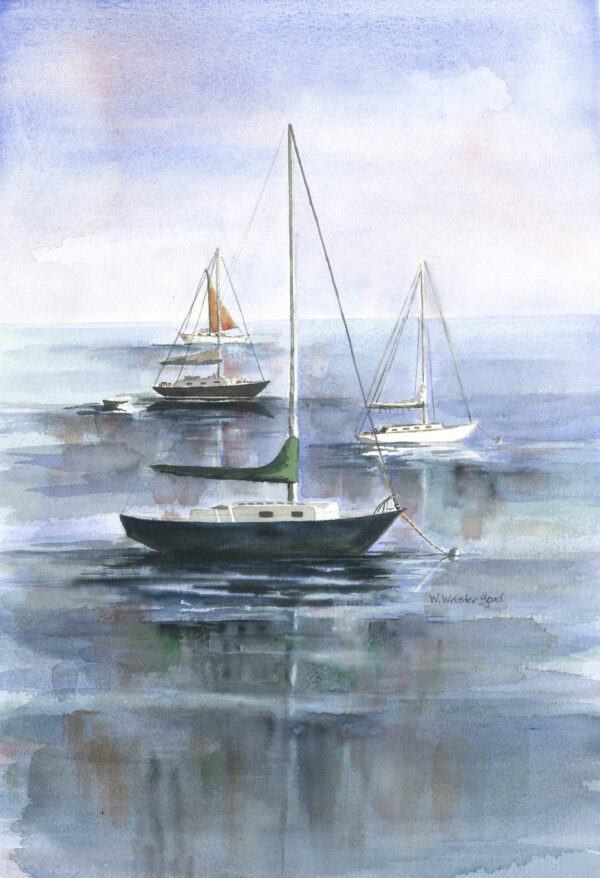 Blue Reflections - Canvas Gallery Wrap Print