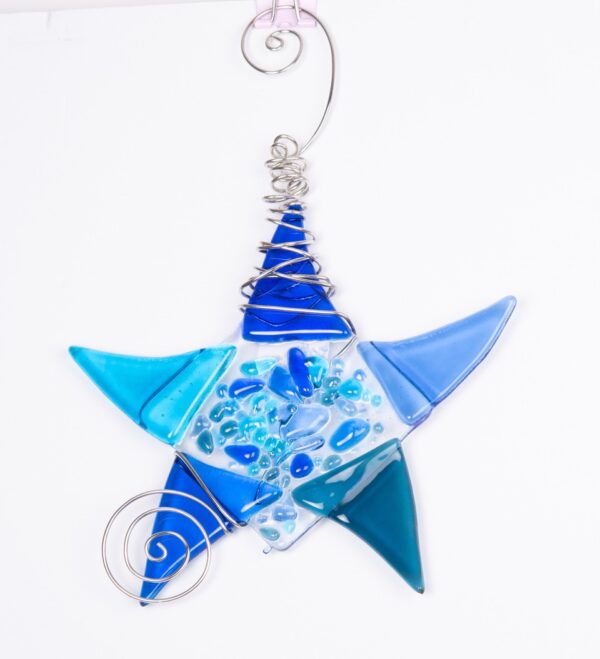 Blue Multi Glass Starfish