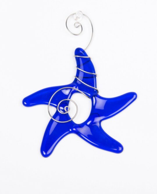 Cobalt Blue Glass Star