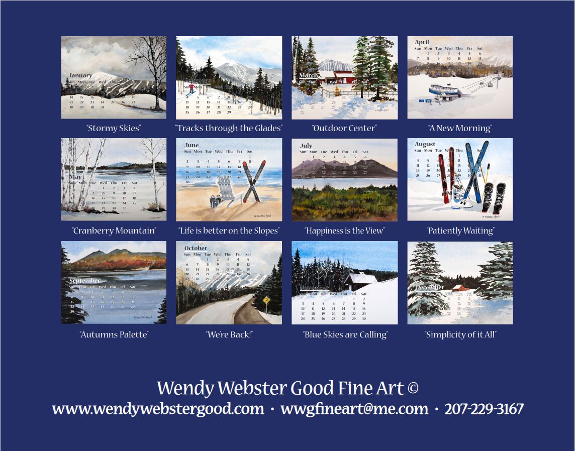 2024 Sugarloaf Calendar Wendy Webster Good Fine Art