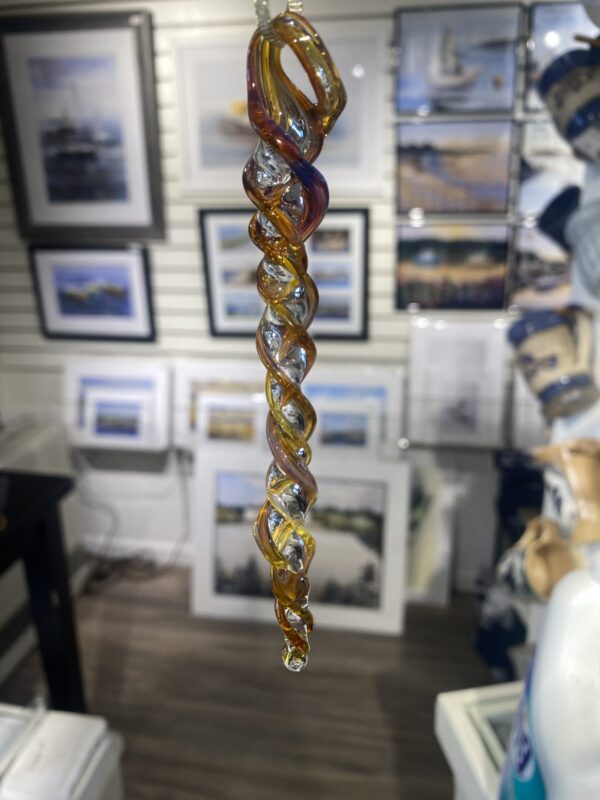 Yellow Icicle Ornament