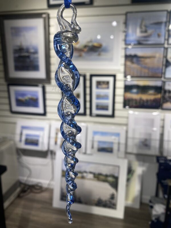 Blue Icicle Ornament