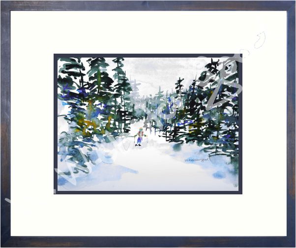Pow Day watercolor print by Wendy Webster Good Pow Day watercolor print by Wendy Webster Good