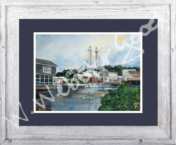 The Boatyard 16×20 framed The Boatyard 16×20 framed